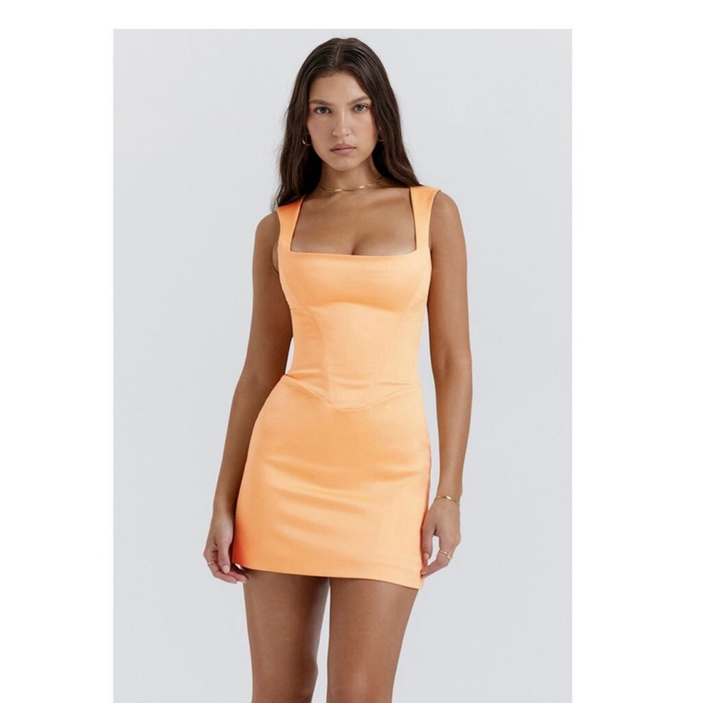 House of CB Mustard Yellow Mini Dress - Picture 2 of 9